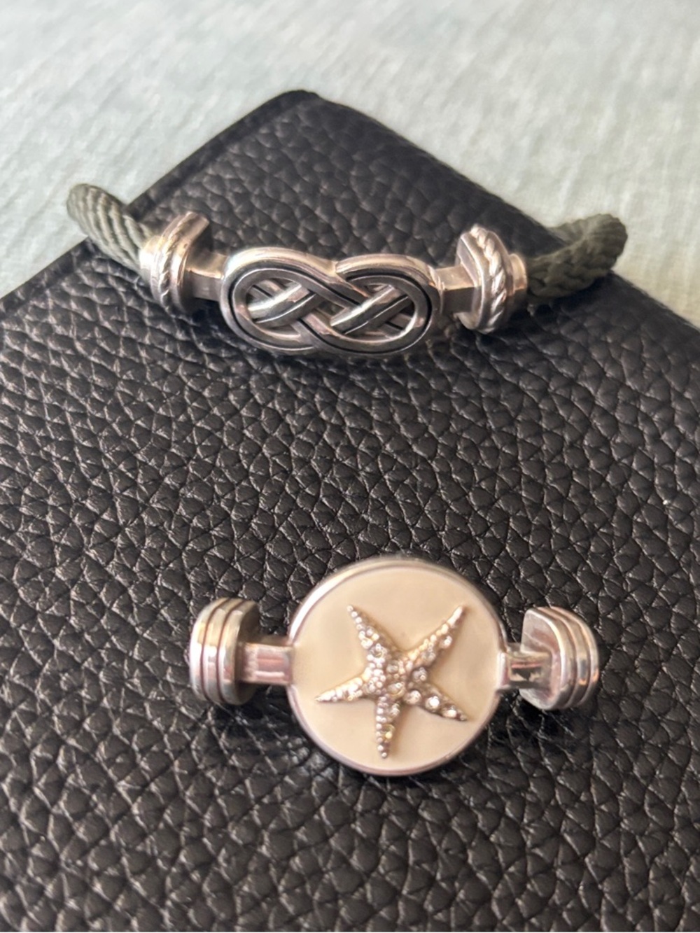 Brighton Color Clique Interlok Olive cord Bracelet with extra starfish ornament